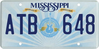 MS license plate ATB648