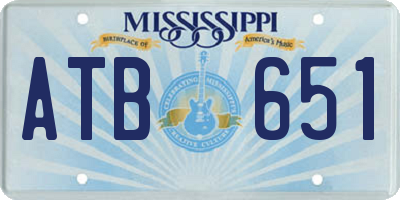 MS license plate ATB651