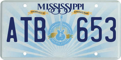MS license plate ATB653