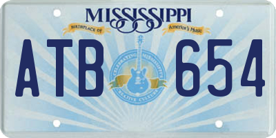 MS license plate ATB654