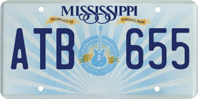 MS license plate ATB655