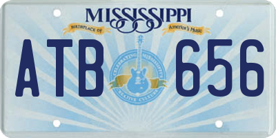 MS license plate ATB656