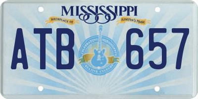 MS license plate ATB657