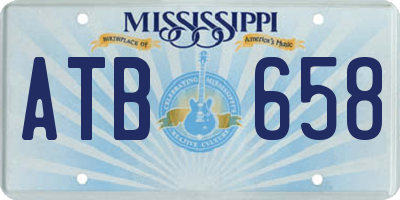 MS license plate ATB658