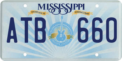 MS license plate ATB660