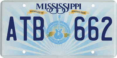 MS license plate ATB662