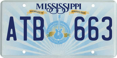 MS license plate ATB663