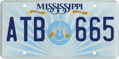 MS license plate ATB665