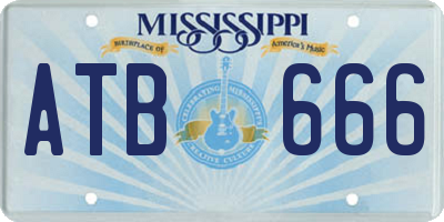 MS license plate ATB666