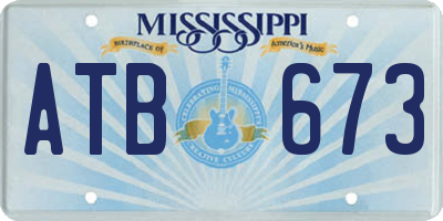 MS license plate ATB673