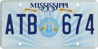 MS license plate ATB674