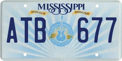MS license plate ATB677