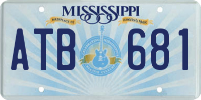 MS license plate ATB681