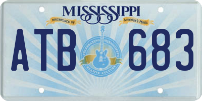 MS license plate ATB683