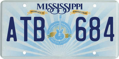 MS license plate ATB684