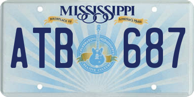 MS license plate ATB687