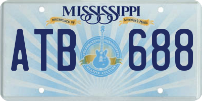 MS license plate ATB688