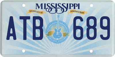 MS license plate ATB689