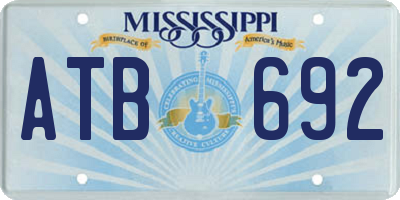 MS license plate ATB692