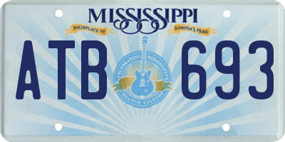 MS license plate ATB693