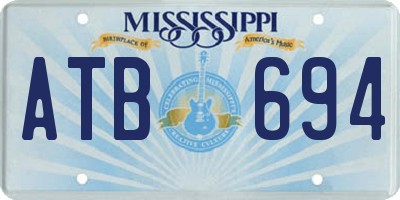 MS license plate ATB694