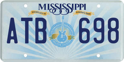 MS license plate ATB698