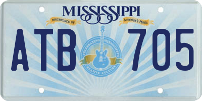 MS license plate ATB705