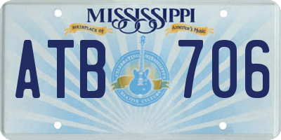 MS license plate ATB706