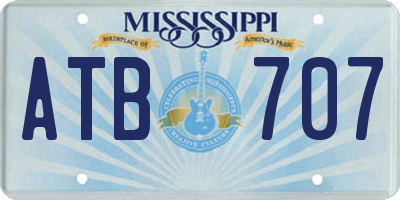 MS license plate ATB707