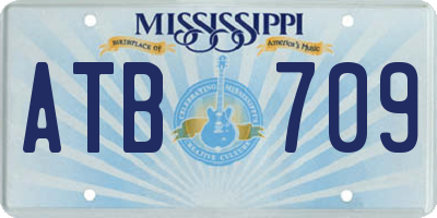 MS license plate ATB709