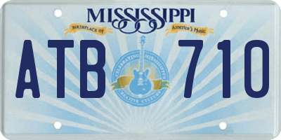 MS license plate ATB710