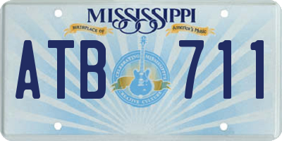 MS license plate ATB711