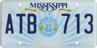 MS license plate ATB713