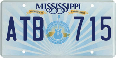MS license plate ATB715