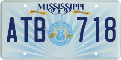 MS license plate ATB718