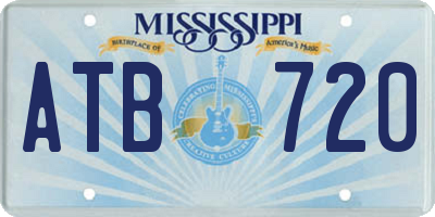 MS license plate ATB720