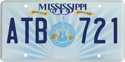 MS license plate ATB721