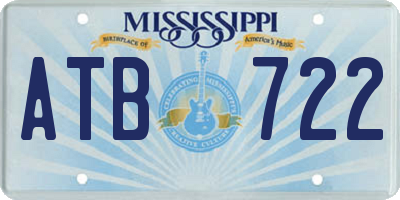 MS license plate ATB722