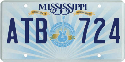 MS license plate ATB724