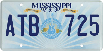 MS license plate ATB725