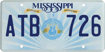 MS license plate ATB726