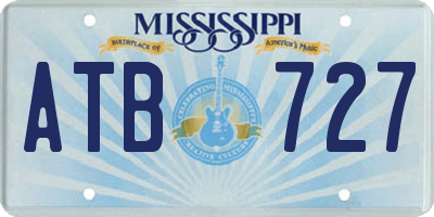 MS license plate ATB727