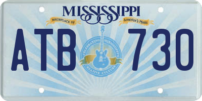 MS license plate ATB730