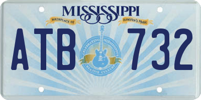 MS license plate ATB732