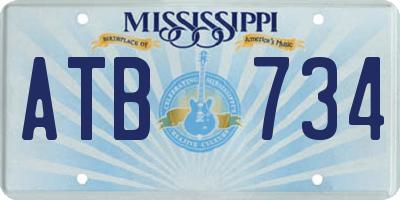 MS license plate ATB734