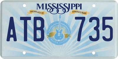MS license plate ATB735