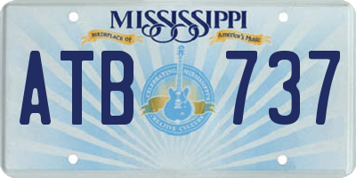 MS license plate ATB737