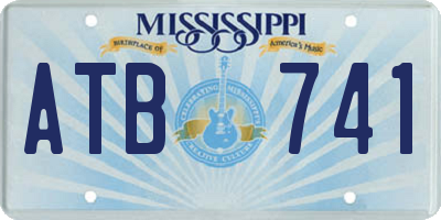 MS license plate ATB741