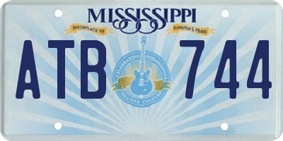 MS license plate ATB744