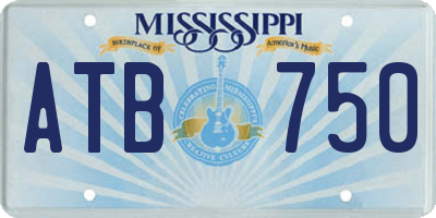 MS license plate ATB750